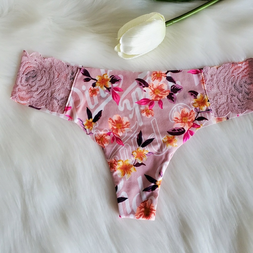 PINK VICTORIA'S SECRET THONG SIZE M - Picture 2 of 6